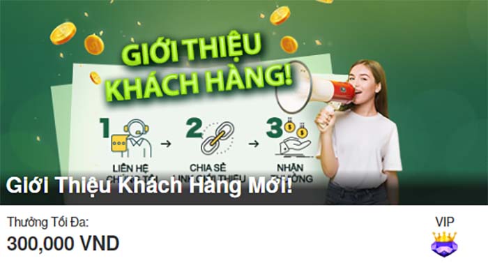 Giới thiệu khách hàng mới nhận 300k từ V9bet