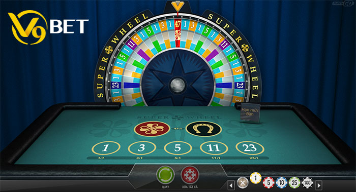 Cách chơi game SUPER WHEEL tại V9bet