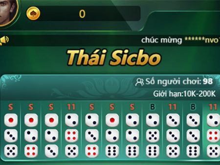 Cách chơi Thái Sicbo bản 3D tại nhà cái V9bet